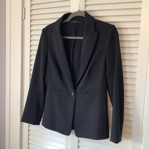 NWOT The Row women's blazer 8 black wool blend single button jacket - Picture 2 of 10